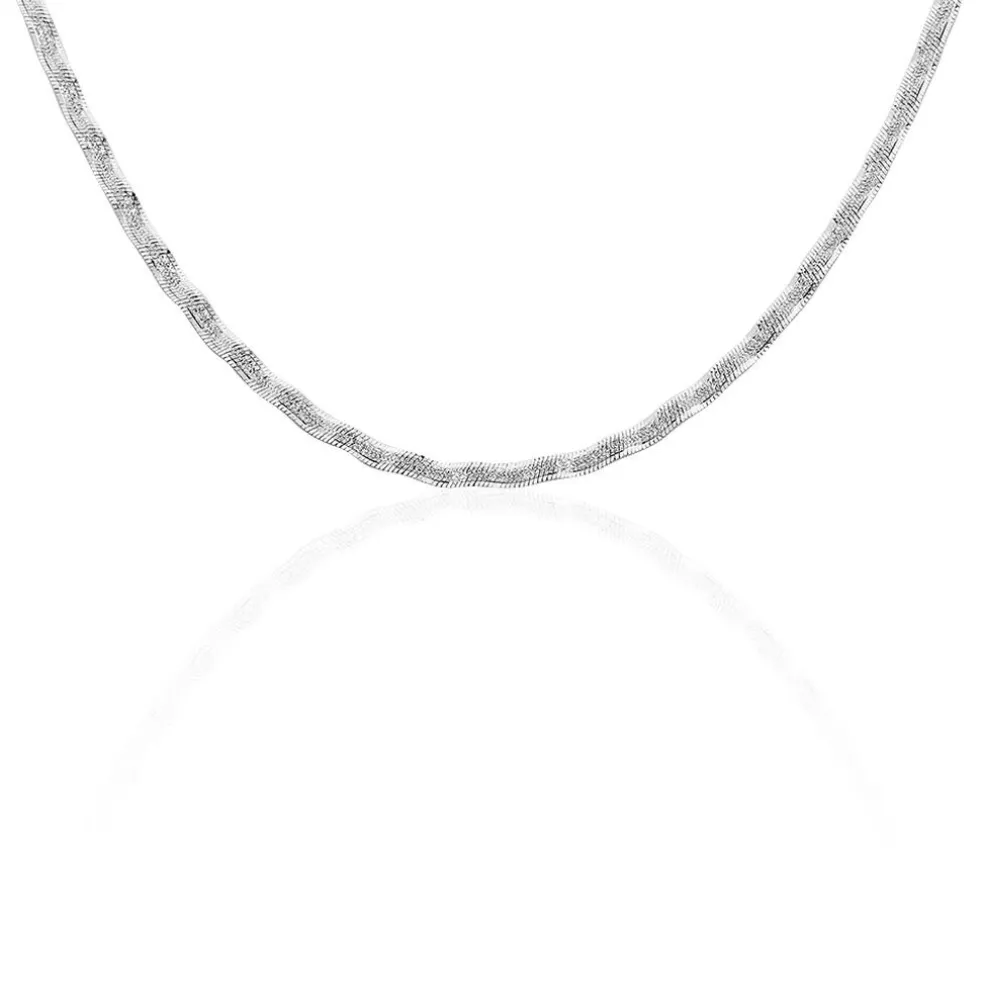 Collier Leonte Argent Blanc