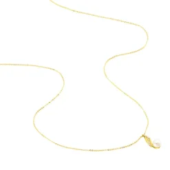 Collier Leta Or Jaune Perle De Culture Et Oxyde De Zirconium