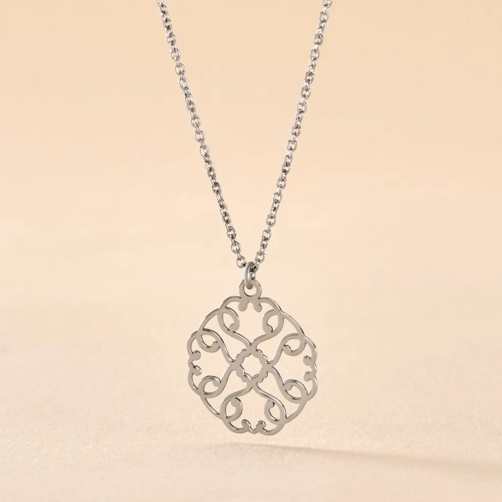 Collier Lev Argent Blanc