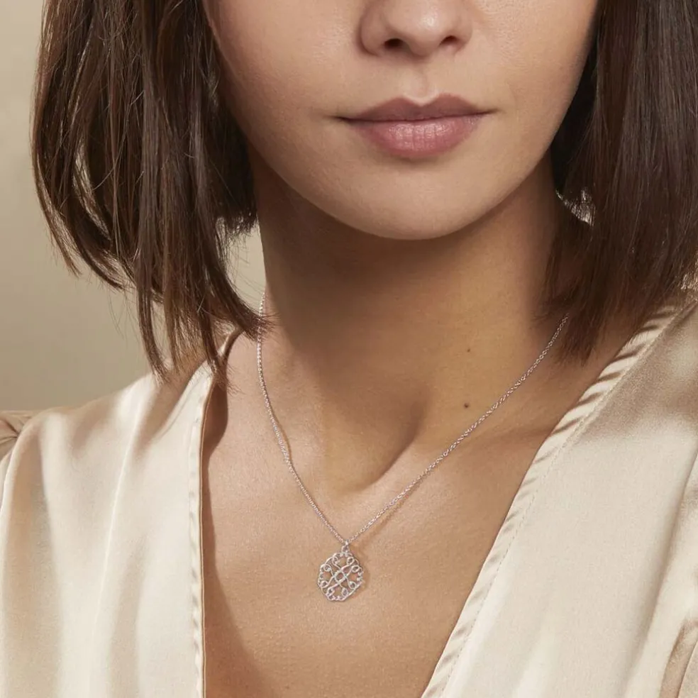 Collier Lev Argent Blanc