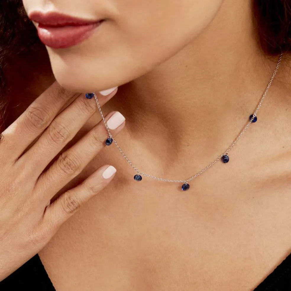 Collier Lidiwine Argent Blanc Oxyde