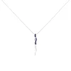 Collier Ligera Or Blanc Saphir Et Diamant