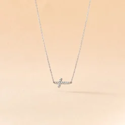 Collier Like A Virgin Or Blanc Oxyde De Zirconium