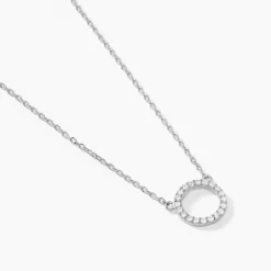 Collier Lim Or Blanc Oxyde De Zirconium