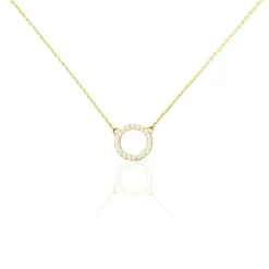 Collier Lim Or Jaune Oxyde De Zirconium