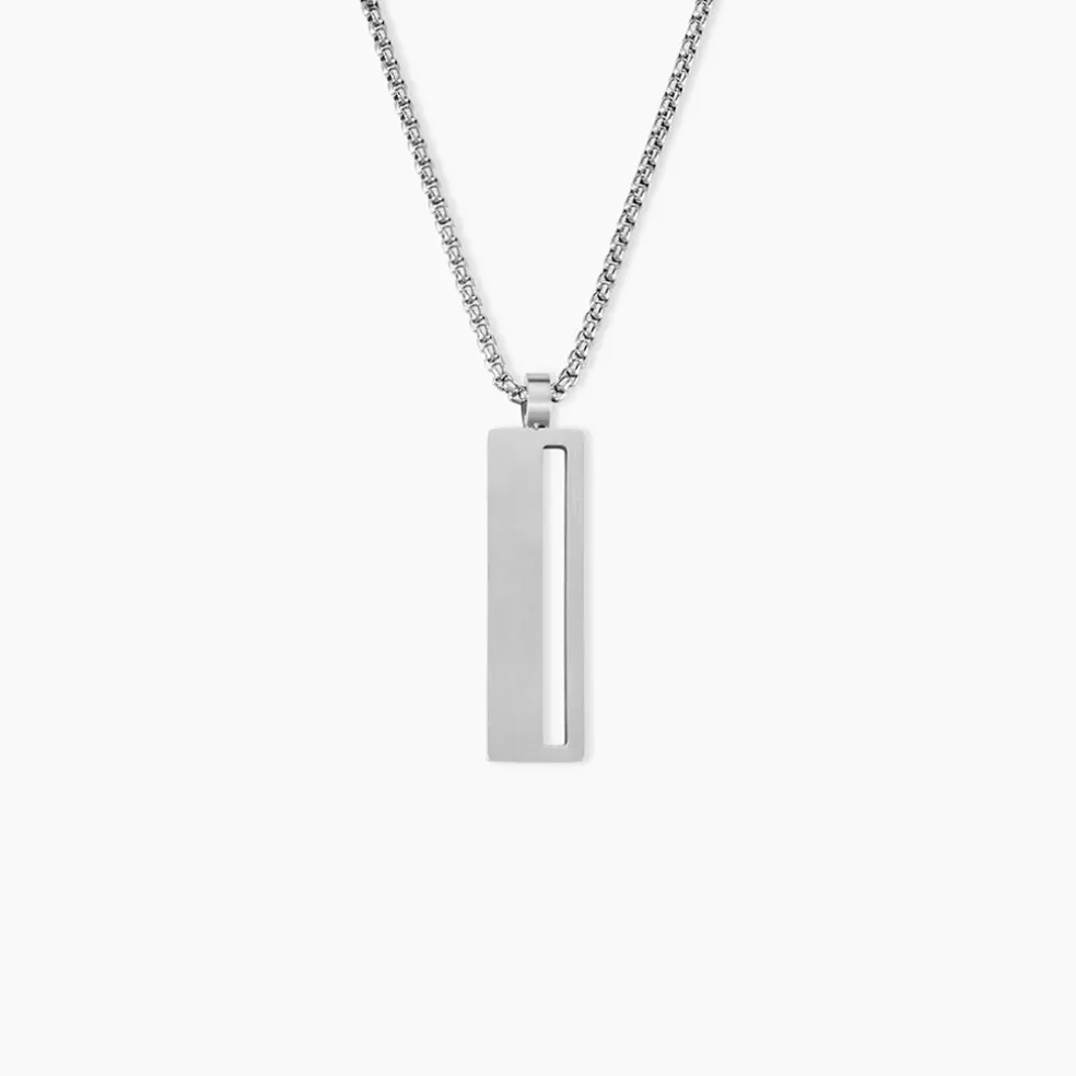 Collier Line Acier Blanc