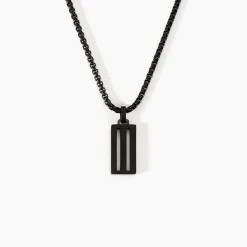 Collier Line Acier Noir