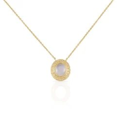 Collier Linna Plaqué Or Jaune Pierre De Lune