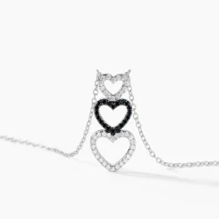 Collier Lio Argent Blanc Oxyde De Zirconium