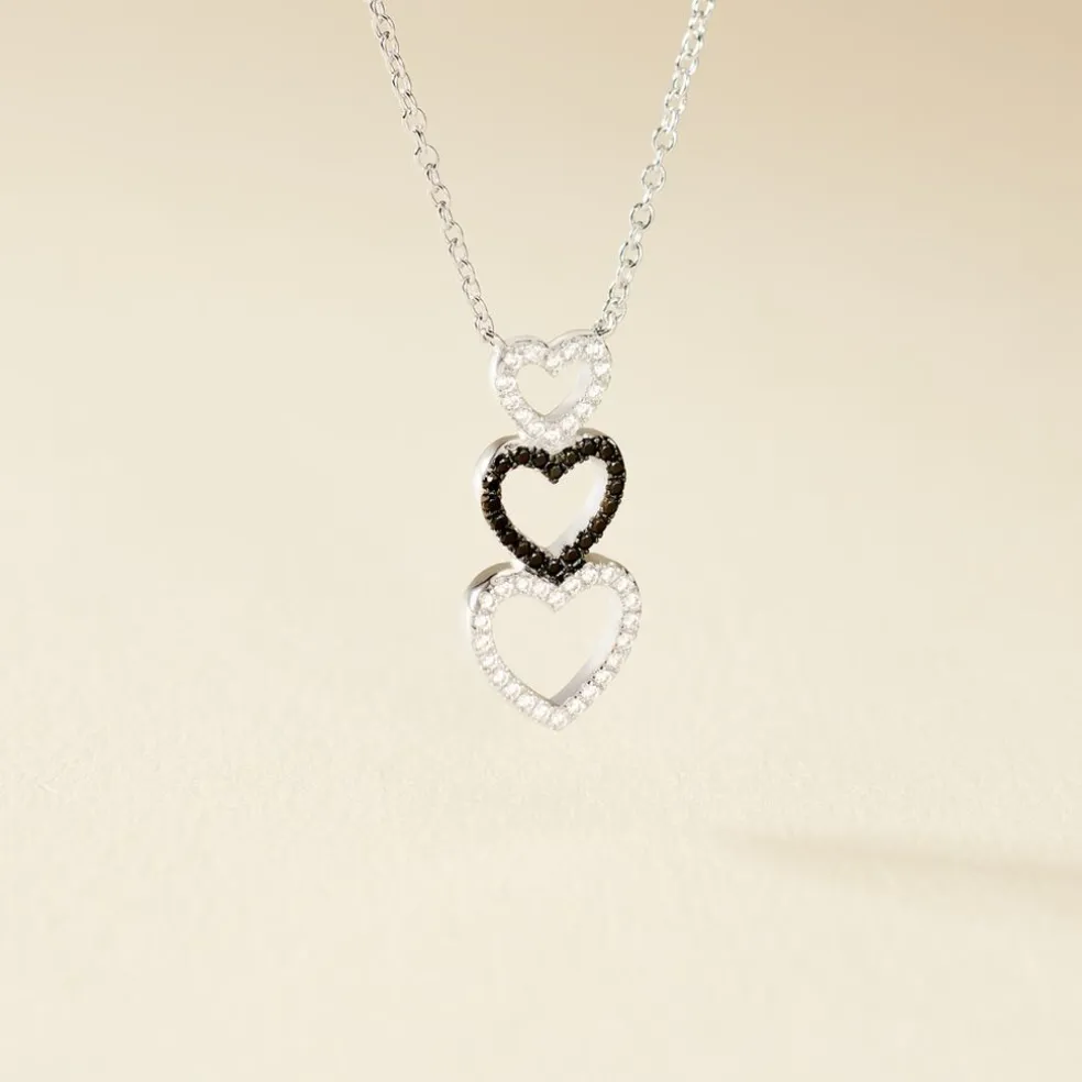 Collier Lio Argent Blanc Oxyde De Zirconium