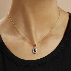 Collier Lisea Plaqué Or Jaune Verre Et Oxyde De Zirconium