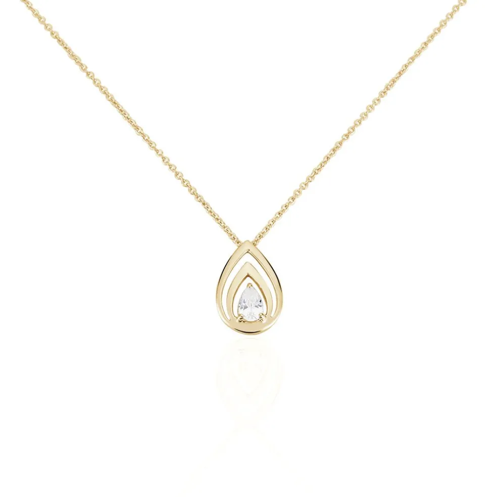 Collier Loetitia Plaqué Or Jaune Oxyde De Zirconium