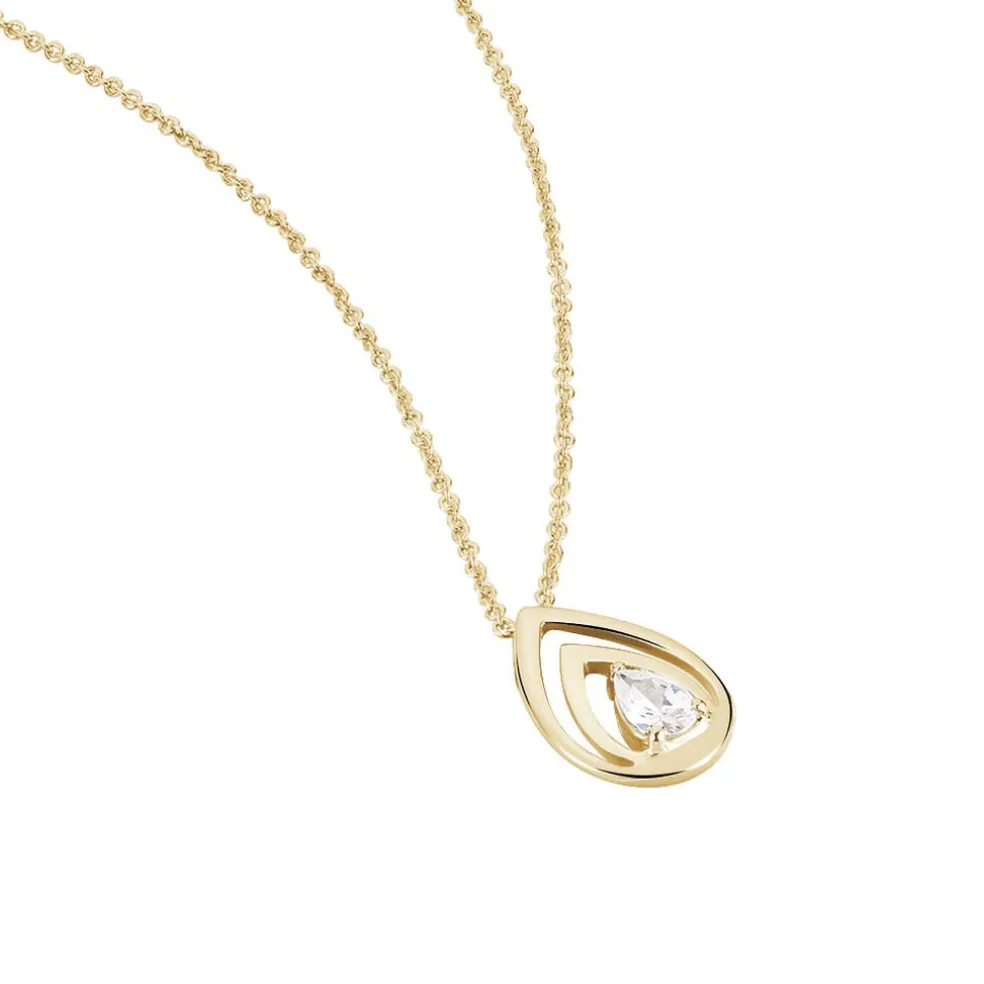 Collier Loetitia Plaqué Or Jaune Oxyde De Zirconium