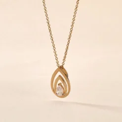 Collier Loetitia Plaqué Or Jaune Oxyde De Zirconium