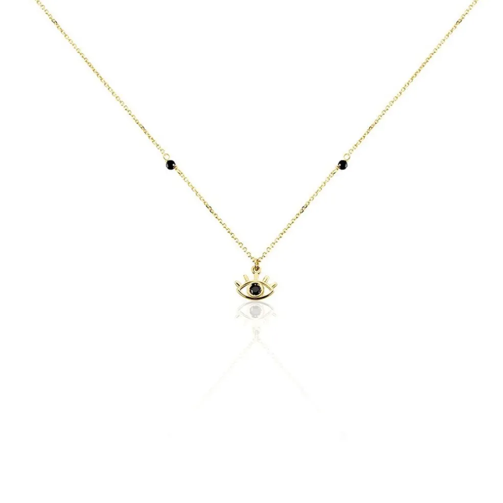 Collier Look At Me Or Jaune Oxyde De Zirconium Spinelle