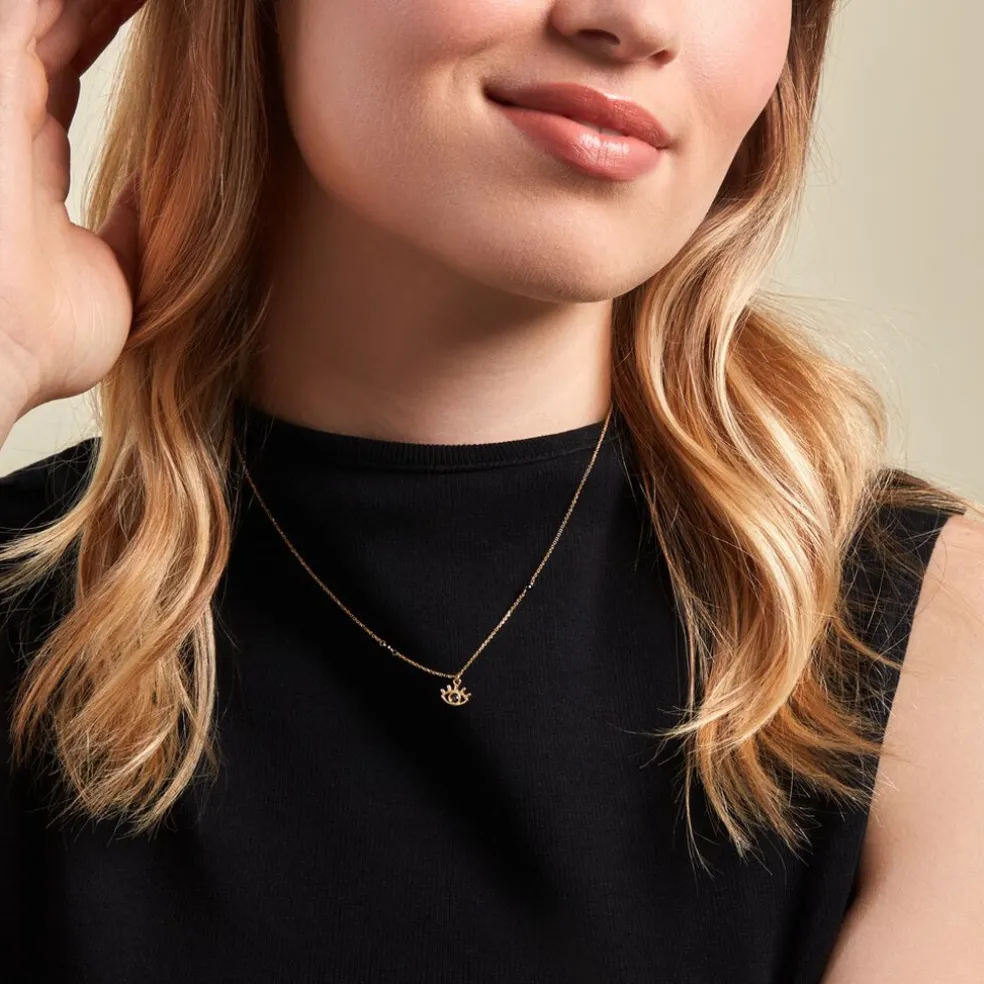 Collier Look At Me Or Jaune Oxyde De Zirconium Spinelle