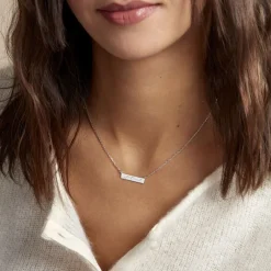 Collier Lorayne Argent Blanc