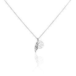 Collier Lorelle Argent Blanc
