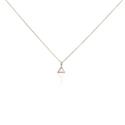 Collier Lorena Argent Rose Oxyde De Zirconium