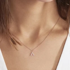 Collier Lorena Argent Rose Oxyde De Zirconium