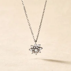 Collier Lorraine Argent Blanc Oxyde De Zirconium