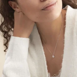 Collier Lorraine Argent Blanc Oxyde De Zirconium
