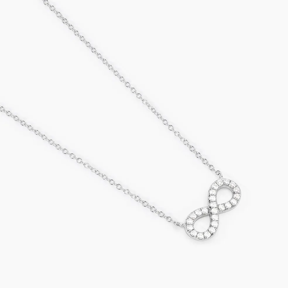 Collier Lou Argent Blanc Oxyde De Zirconium