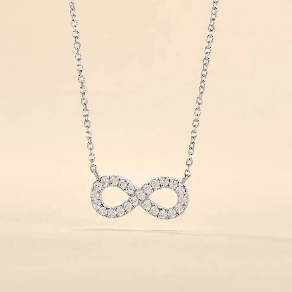 Collier Lou Argent Blanc Oxyde De Zirconium