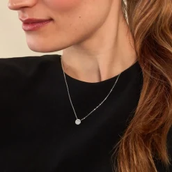 Collier Loueva Argent Blanc