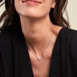 Collier Loving Argent Blanc Oxyde De Zirconium