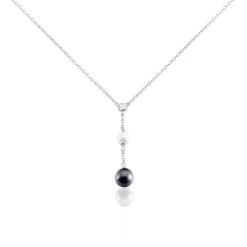 Collier Lucia Cera Argent Blanc Perle De Culture Et Céramique