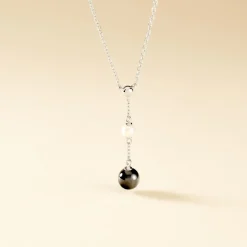 Collier Lucia Cera Argent Blanc Perle De Culture Et Céramique