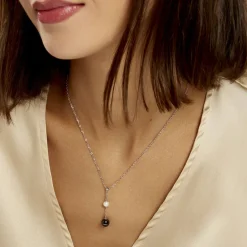 Collier Lucia Cera Argent Blanc Perle De Culture Et Céramique