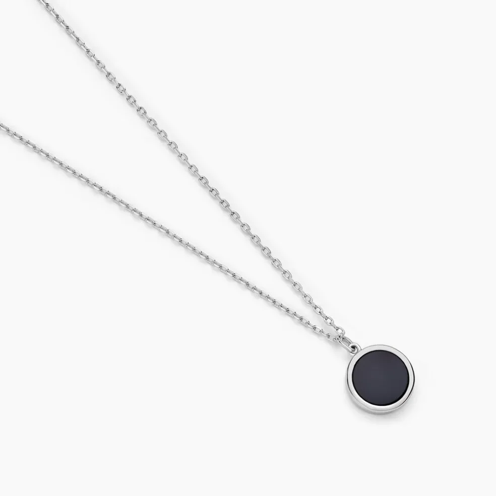 Collier Lunatique Argent Blanc Malachite Onyx