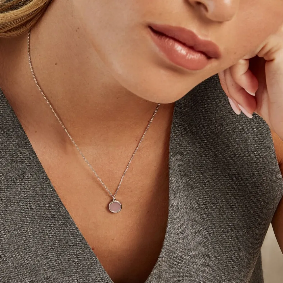 Collier Lunatique Argent Blanc Nacre