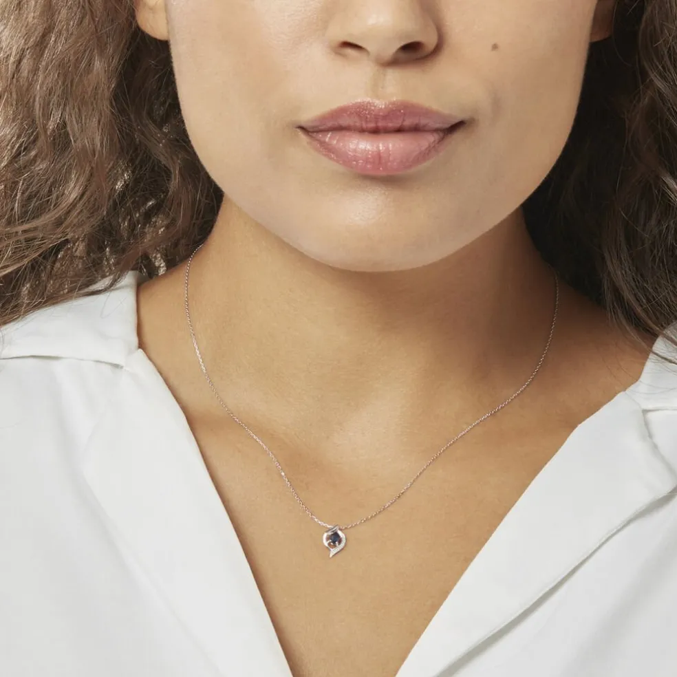 Collier Lydia Or Blanc Saphir