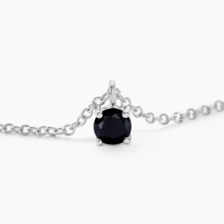 Collier Lylwenn Argent Blanc Oxyde De Zirconium Noir
