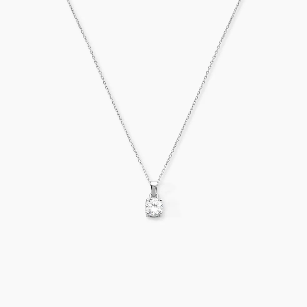 Collier Lynna Argent Blanc Oxyde De Zirconium