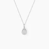 Collier Lysa Argent Blanc Oxyde De Zirconium