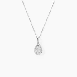 Collier Lysa Argent Blanc Oxyde De Zirconium