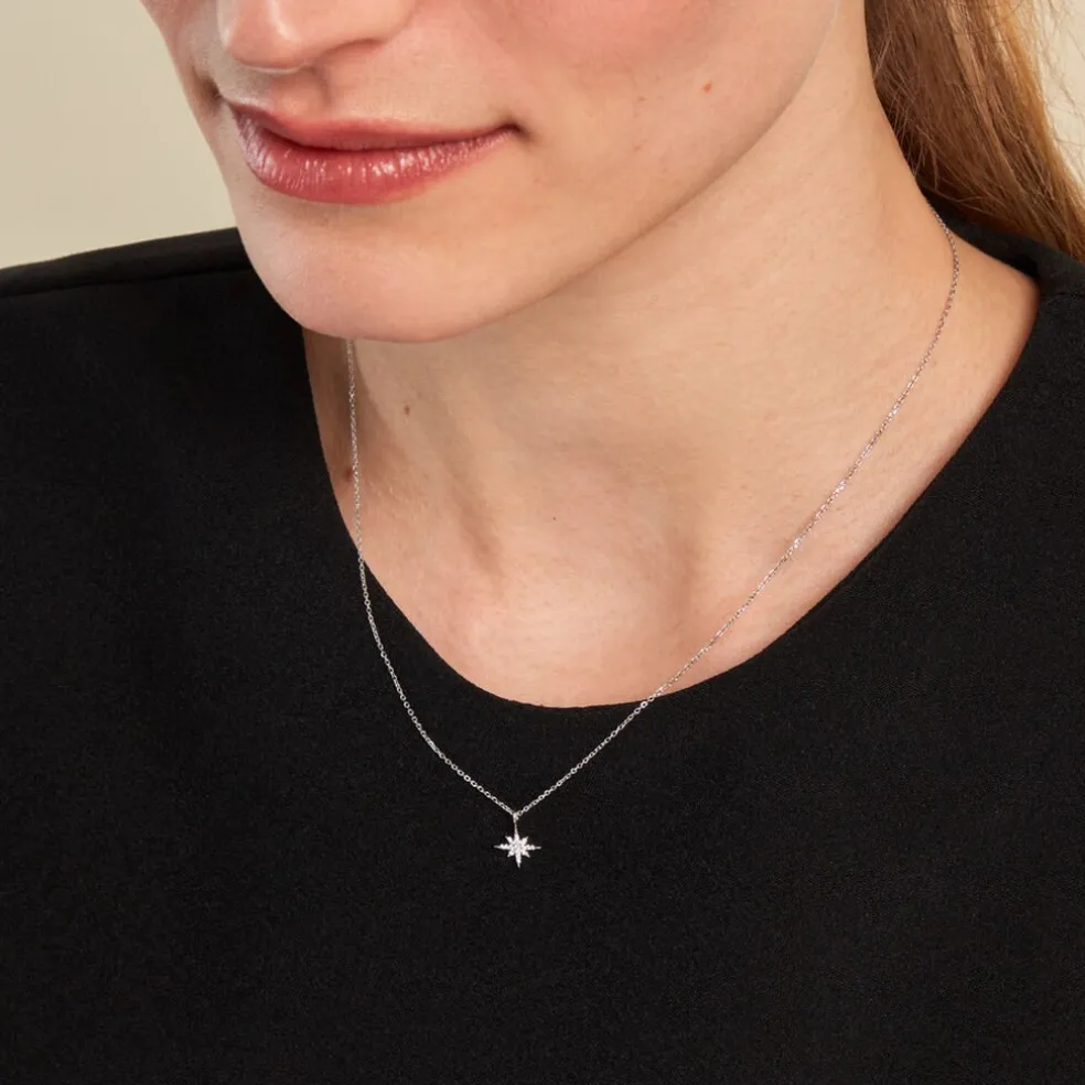 Collier Lysianne Argent Blanc Oxyde De Zirconium