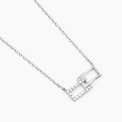 Collier Lysis Argent Blanc Oxyde De Zirconium
