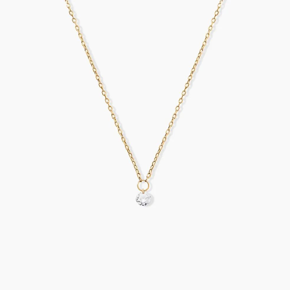 Collier Mable Or Jaune Diamant Synthétique