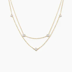 Collier Madhav Or Jaune Diamant Synthétique