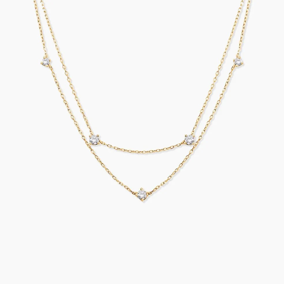 Collier Madhav Or Jaune Diamant Synthétique