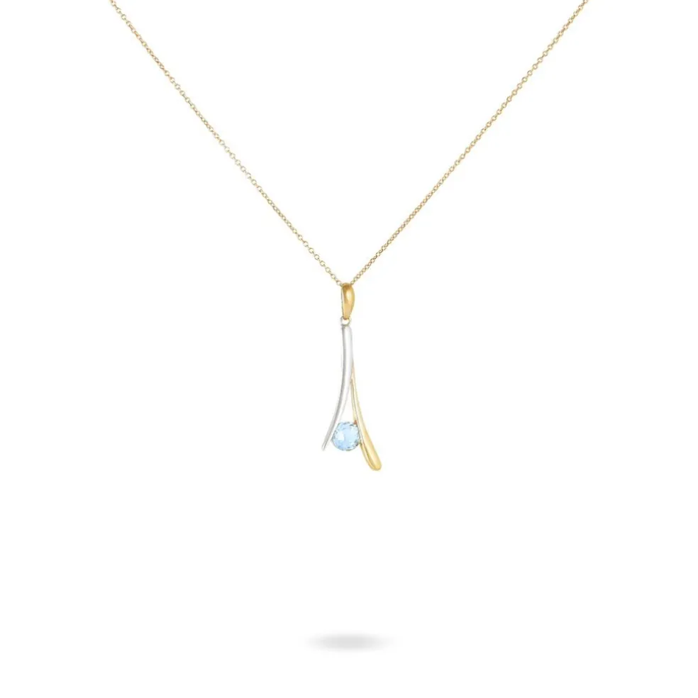 Collier Madli Or Bicolore Topaze