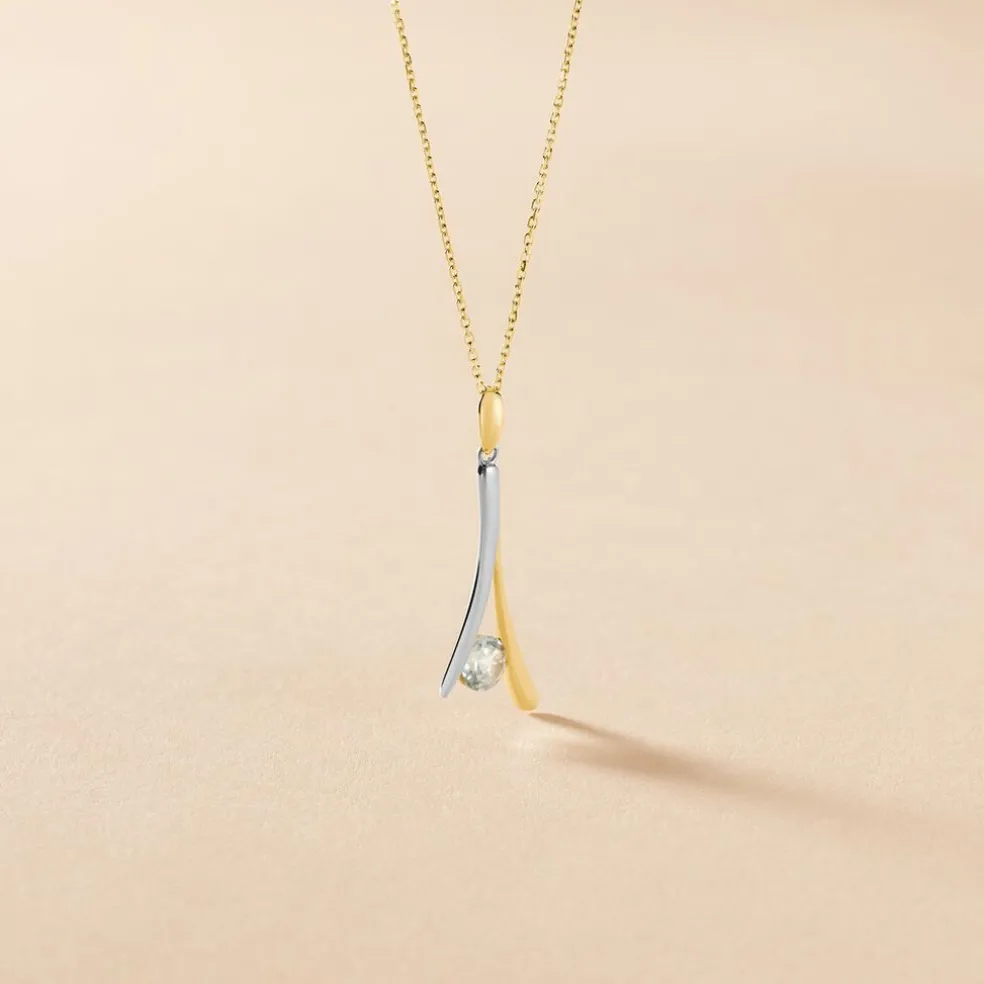 Collier Madli Or Bicolore Topaze