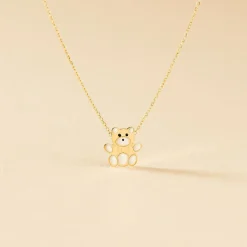 Collier Mae Ourson Or Jaune