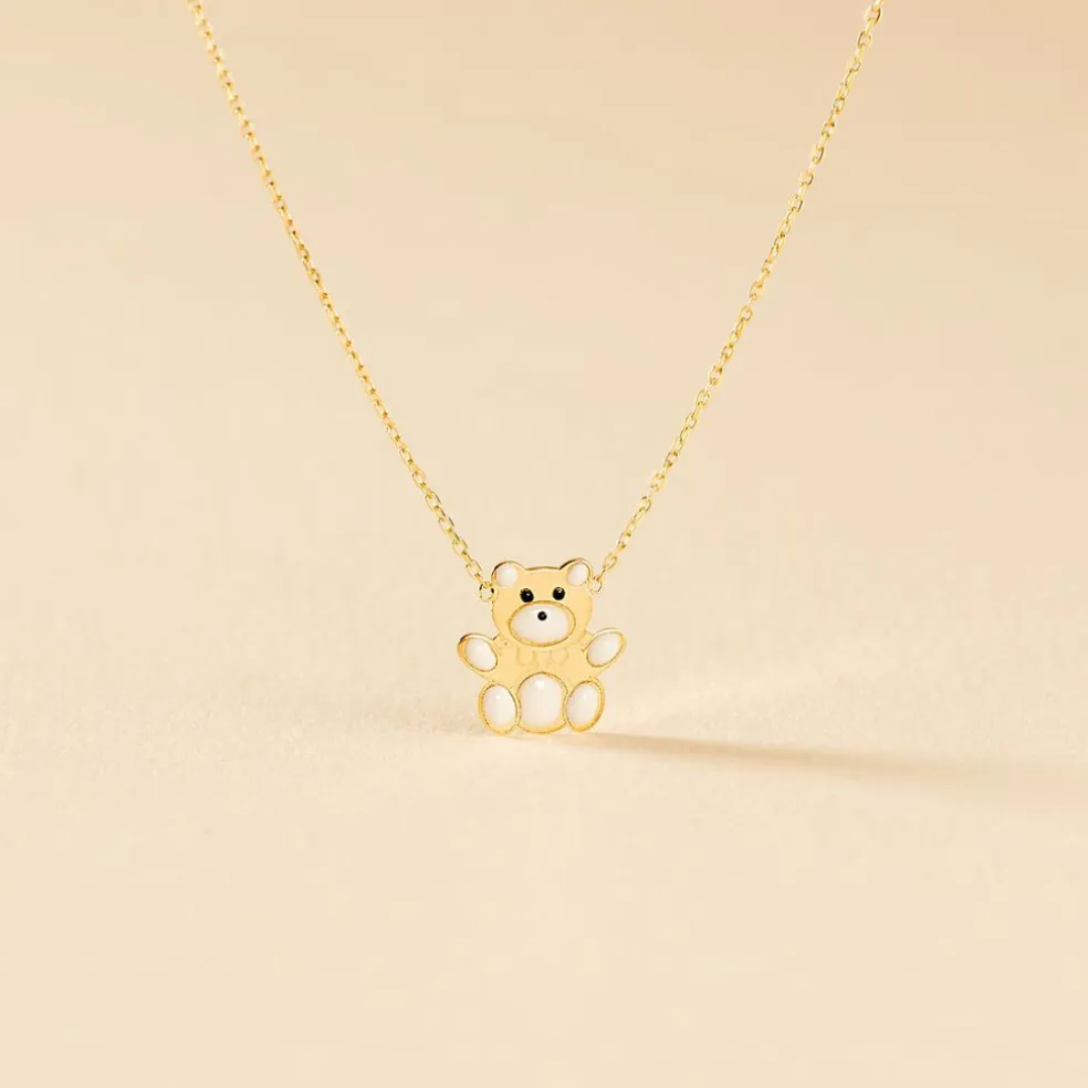Collier Mae Ourson Or Jaune