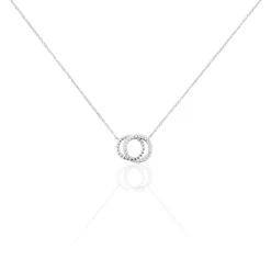 Collier Magou Argent Blanc Oxyde De Zirconium